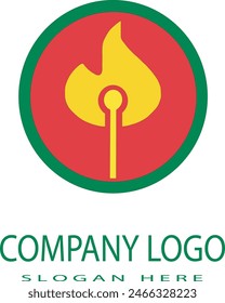 Fire Light icon, fire light logo, Burning Match Logo, business icon, business logo, fire light icon vector illustration