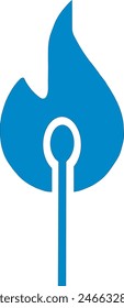 Feuerlicht-Symbol, Feuerlicht-Logo, Brennendes Match-Logo, Geschäftssymbol, Geschäftslogo, Feuerlicht-Symbol-Vektorillustration