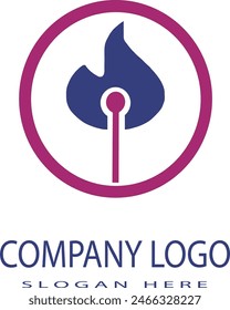 Fire Light icon, fire light logo, Burning Match Logo, business icon, business logo, fire light icon vector illustration