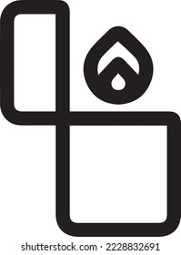 Fire lighter icon. Lighter fire flame icon. linear style sign for mobile concept and web design. Symbol, logo illustration.
