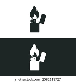 Fire Lighter icon isolated on white background. Vector illustrations are made with vector-based software, not AI generated results.