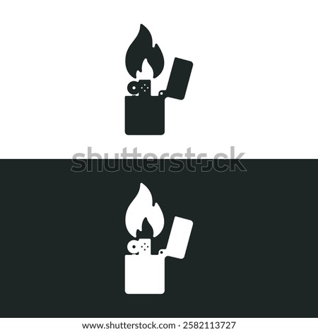 Fire Lighter icon isolated on white background. Vector illustrations are made with vector-based software, not AI generated results.