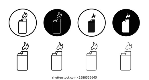 fire lighter icon line art vector