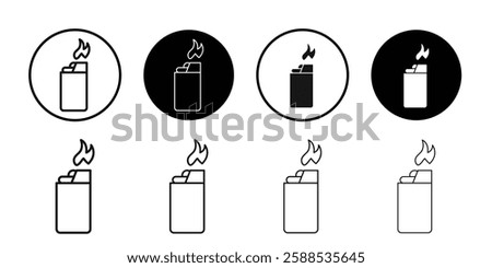 fire lighter icon line art vector