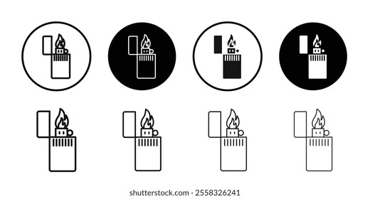 fire lighter icon logo sign set vector outline