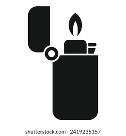Fire lighter icon simple vector. Outdoor camping. Nature expedition