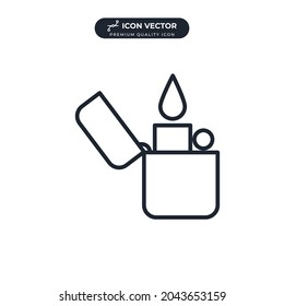 plantilla de símbolo de icono del encendedor de fuego para ilustración vectorial de colección de diseño gráfico y web