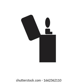 ilustración vectorial de icono del encendedor de fuego en fondo blanco