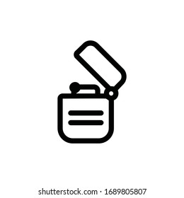 Fire lighter outline icon vector illustration.