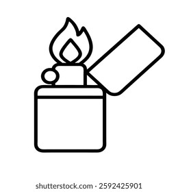 Fire Lighter Vector Art On White Background.