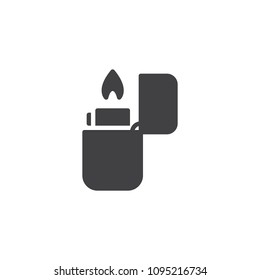 Fire lighter vector icon. filled flat sign for mobile concept and web design. Lighter fire flame simple solid icon. Symbol, logo illustration. Pixel perfect vector graphics