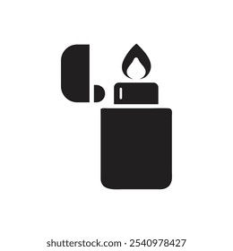 Fire lighter vector icon on white background