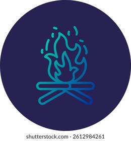 Fire Line Circle Gradient Style