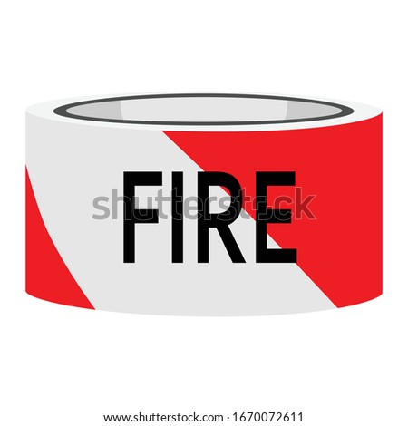 Fire line do not cross red an white caution tape.