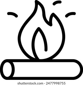 fire line icon illustration vector