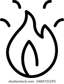 fire line icon illustration vector