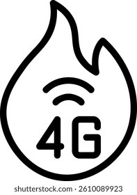 fire line icon illustration vector