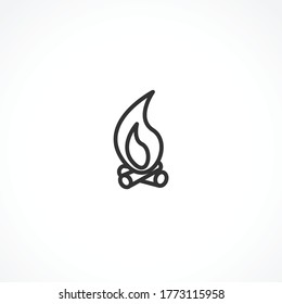 fire line icon on white background