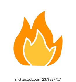 Icono de línea de fuego. Seguridad contra incendios, agua, extinción, instrucciones de seguridad. Icono de color vectorial sobre fondo blanco para negocios y publicidad.