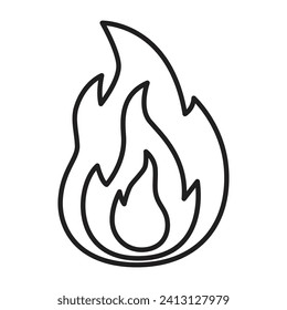 Fire line icon. vector illustration.