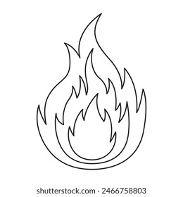 fire line icon. vector illustration.