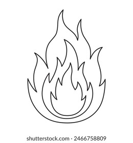 fire line icon. vector illustration.