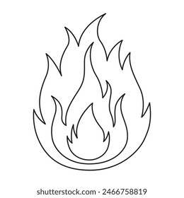 fire line icon. vector illustration.