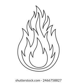 fire line icon. vector illustration.