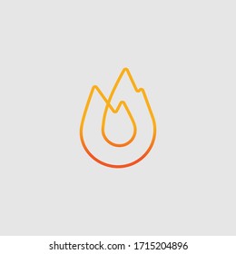 Fire Line Logo Vector Illustration