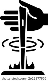 Fire Line vector Icon Design