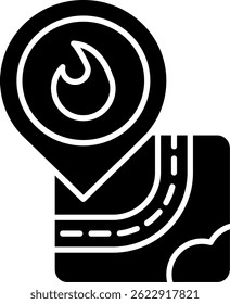 Fire Line Vektor Icon Design