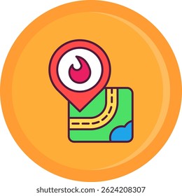 Fire Line vector Icon Design