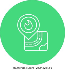 Design de ícone de vetor de linha de fogo