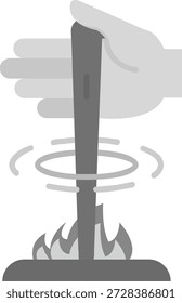 Fire Line Vektor Icon Design