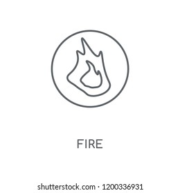 Fire linear icon. Fire concept stroke symbol design. Thin graphic elements vector illustration, outline pattern on a white background, eps 10.
