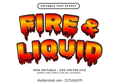 Fire And Liquid 3d Text Effect With Fire Color