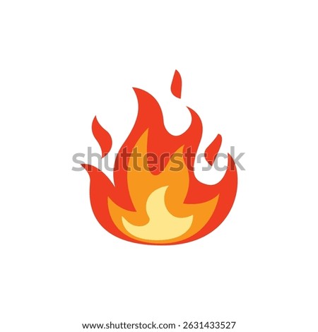fire lit flame bonfire vector symbol sign icon warning emoji illustration