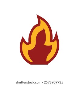 Fire lit vector symbol sign icon