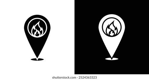 fire location icon Art design illustration