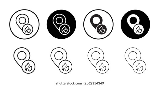 fire location icon Outline vector for web ui