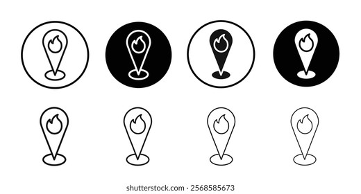 fire location icon Simple thin outline