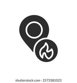 fire location icon web design in vector