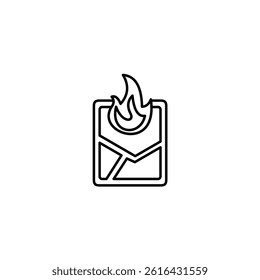 Fire Location illustration vector line icon icons design