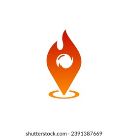 Logo-Design-Symbol für Brandstandorte, Vektorgrafik	
