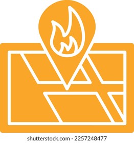 Fire Location vector icon. Can be used for printing, mobile and web applications.