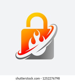 Fire Lock Vector