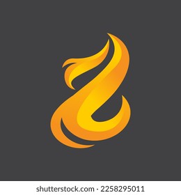 Fire Logo abstract design vector elegant Fashion Jewelry Template.eps 10