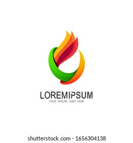 Fire logo ,Logo and Abstract web Icon and fire vector identity symbol. Modern logotype icon
