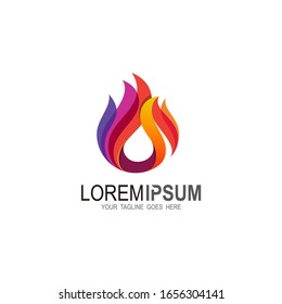 Fire logo ,Logo and Abstract web Icon and fire vector identity symbol. Modern logotype icon