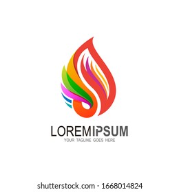 Fire logo ,Logo and Abstract web Icon and fire vector identity symbol. Modern logotype icon